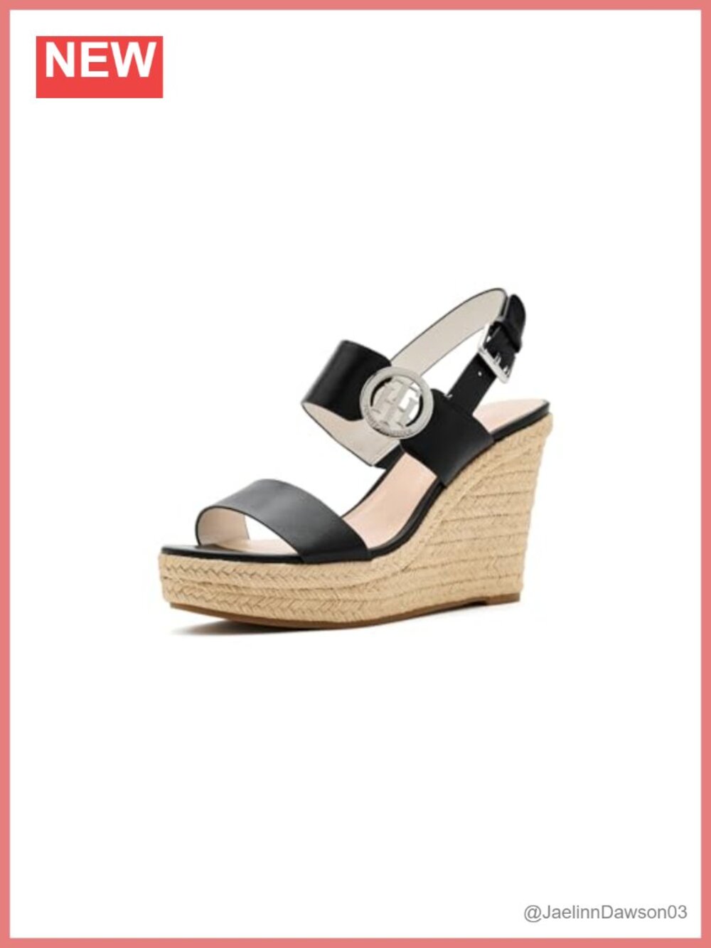 Faux Leather Wedge Sandals with Ankle Strap Open Toe